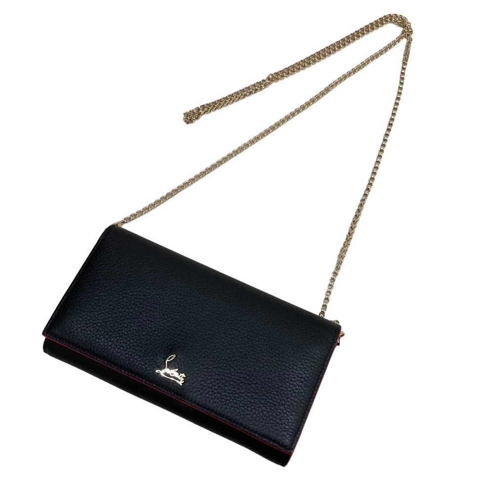 Christian Louboutin Boudoir Chain ​​wallet Chain Wallet Black